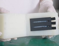 Service de prototypage de claviers et de pavés numériques en résine PU éco-dégradable, type caoutchouc, moulés sous vide sur mesure, pour petits volumes