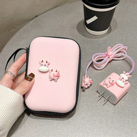 Pelindung Kabel TPU Anti Air Lucu dengan Tas Penyimpanan untuk Casing Pelindung Charger iPad 18W/20W