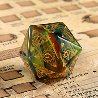 Jeu de dés en verre polyédriques personnalisés avec D6, D20, D12 et plus – Ensemble de 7 pièces colorées et écologiques pour jeux de société Dungeons & Dragons