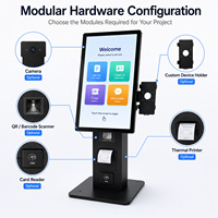 Kiosco de Autoservicio de 23.6 Pulgadas para Pedidos, OEM ODM, con Pantalla Táctil Capacitiva, para Centros Comerciales y Restaurantes, con Sistema de Pago