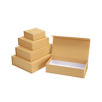 Boîte d'emballage cadeau de luxe personnalisée en carton bleu, faite à la main, avec séparateur en papier, vente en gros