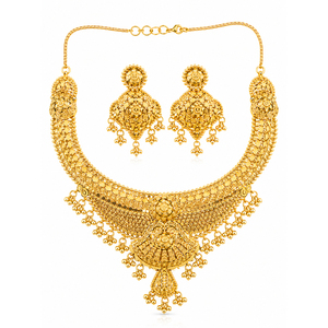Conjunto de Accesorios de Moda Chapados en Oro City Girl, Collar con Pendientes para Mujer, Conjunto de Joyería Nupcial Tradicional - Product Image 1