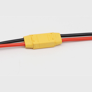 Cable conector XT90 de 2 posiciones con cable crimpado para paquete de baterías de dron y patinete eléctrico, conector macho amarillo - Product Image 3