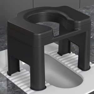 Heavy Duty Simple White Plastic Bathroom Assistance Step Toilet Sitting Posture Foot Stool for Kids Seniors - Product Image 1