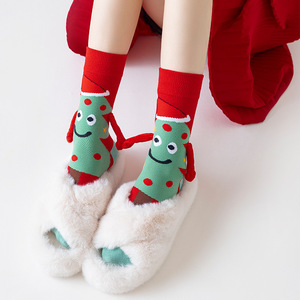 New Arrival Women Fashion <strong>Funny</strong> Stylish Magnetic Christmas Socks - Product Image 4