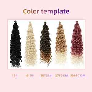 Cheveux synthétiques bouclés style Latin Curl <span class=keywords><strong>pour</strong></span> tresses au crochet – Extensions afro hawaïennes pré-bouclées <span class=keywords><strong>pour</strong></span> femmes - Product Image 3
