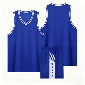 เสื้อบาสเก็ตบอลผู้ชายแบบขายส่ง ไม่มีลาย  แบบสั่งทำได้ ทนทาน ไร้แขน ผลิตจากโพลีเอสเตอร์ ป้องกันแบคทีเรีย แห้งเร็ว ระบายอากาศได้ดี แบบซับลิเมชั่น - Product Image 6
