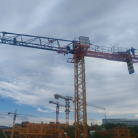 Nueva Grúa Torre de Construcción Sin Plataforma Superior de 1.5T y 18.7M con Motor de Ascenso Interno Eléctrico China QTP20-HS2506P