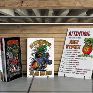 โปสเตอร์โลหะสำหรับตกแต่งบาร์โรงรถแผ่นโลหะพิมพ์ยูวีและทาสีด้วยแสง UV แผ่นโลหะ - Product Image 2