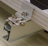 Pince d'extrémité en aluminium de haute qualité 33mm 35mm pour la structure de support de montage solaire de modules PV