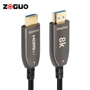 Cabo HDMI 2.1 de fibra óptica ativa de alta velocidade certificado 8K 60Hz 4K 120Hz AOC macho/macho 5m-100 metros cabo hdmi 20cm