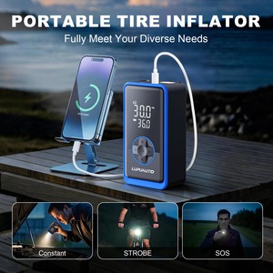 3600mAh Tragbares Luftpumpen-<span class=keywords><strong>Set</strong></span> mit Powerbank Reifenfüller-Kit für Auto SUV Motorrad Fahrrad LED-Licht & Aufbewahrungstasche für Camping - Product Image 2