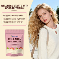 Poudre de Collagène et d'Électrolytes Ausreson pour l'Éclaircissement de la Peau, Soutien Immunitaire, Vitamines pour Adultes, Collagène Végétalien en Poudre