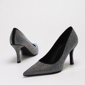 8503-3TZ Nouveaux Escarpins pour Dames Très Populaires, Chaussures de <span class=keywords><strong>Mariée</strong></span> à Talons Aiguilles et Bout Pointu, Résistantes à l'Usure et Ornées de Strass - Product Image 1