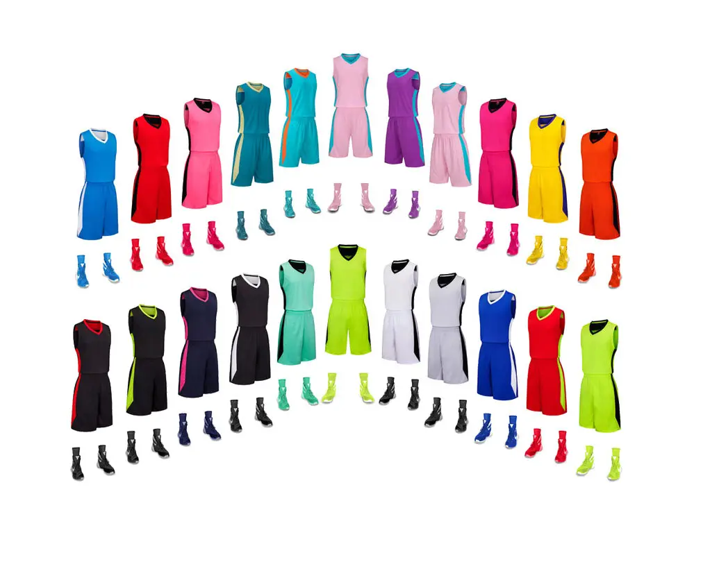 Maillot de basket-ball personnalisé pour garçons et adolescents imprimé avec maillot de basket-ball à maille inversée