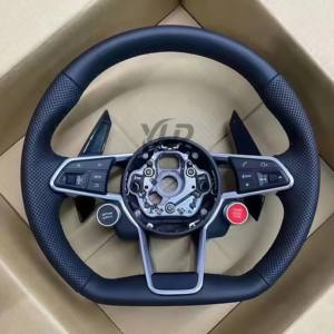 Volant en cuir YLD compatible avec <span class=keywords><strong>Audi</strong></span> A1 C7 C8 B8.5 B9 S3 <span class=keywords><strong>S4</strong></span> S5 S6 S7 S8 R8 TTS TT B8 A4 – Rénovation du volant ancien au nouveau - Product Image 3