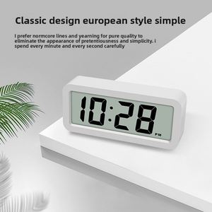 Nordic Minimalist Quartz Alarm <b>Clock</b> Large LCD Display Silent with Perpetual Calendar ABS Wall <b>Clock</b> for Living Room Home Decor - Product Image 6