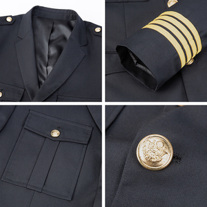 Chất Lượng Cao Văn Phòng Phù Hợp Với Với Một Dòng Quần Hoàng Gia Màu Xanh Thiết Kế Dài Tay Áo Chính Thức Làm Việc Phù Hợp Với Người Đàn Ông An Ninh Bảo Vệ Đồng Phục - Product Image 4