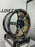Jantes forgées pour voitures de tourisme, 6 branches, noir, chrome, 17-22 pouces, 5x112, 5x114.3 pour BMW, Benz, Tesla, Porsche, JDM