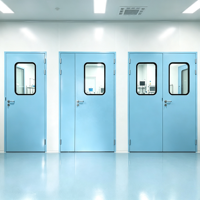 Puerta Interior Moderna de Acero, Insonorizada, Anticolisión, Resistente a Impactos, Manual, para Apartamentos, Hospitales, Laboratorios, Escuelas y Almacenes