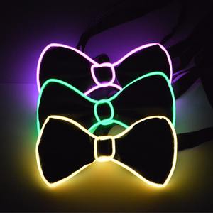 Bluforest Hot Selling Heap El Wire Bow Tie Flashing Sound Activated Bow Ties Led Flashing Ties - Product Image 1