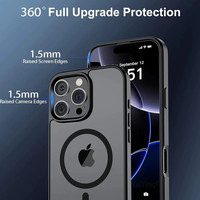 Coque magnétique antichoc pour iPhone 17 Air 17 Pro Max 16 15 14 Pro Max Plus 13 12 Pro Original Transparent Acrylique Cover