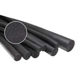 Tiras de goma extruida de espuma EPDM, personalizadas, de cualquier diámetro, redondas y sólidas, negras