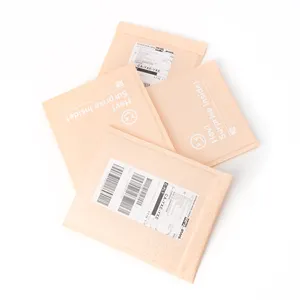 Reciclar pequeno rosa envelope acolchoado bolha mailers personalizado bolha envelope embalagem