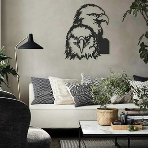 Aquila in ferro da appendere a parete WJD60 uccello Silhouette decorazione da parete segno Art muro arredamento moderno per la casa - Product Image 3