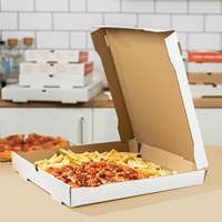 Caja de Pizza de Papel Recubierto Mate, Ecológica y Duradera, para Llevar y Entrega a Domicilio