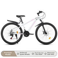 Nouveau Vélo de Montagne 26 Pouces avec Cadre en Acier Carbone pour Adultes, 24 Vitesses, Suspension Avant, Absorption des Chocs, Jantes en Alliage d'Aluminium, Vélo Double Suspension