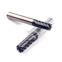 Fraise plate à 4 dents en carbure DLCC 1/4'' résistante à l'usure pour le traitement des métaux