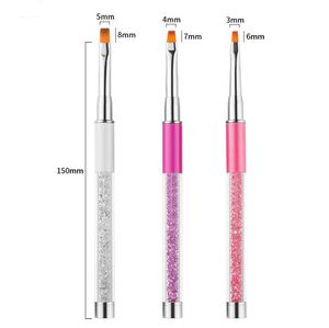 Lot de 5 pinceaux à manche métallique pour nail art, pinceaux souples pour gel UV, pour manucure et dessin, vente en gros - Product Image 4
