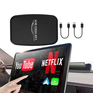 2024 Jaar Zwarte Android Box AI Car Play Youtube Netflix Bedraad naar Draadloos Carplay 2-in-1 Adapter - Product Image 1
