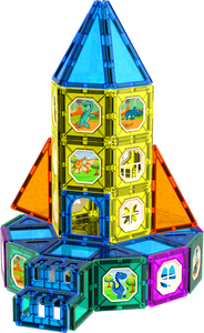 JXD 128 pièces Blocs de construction magnétiques multifonctionnels en papier Jouets éducatifs avec impression sérigraphique pour les 14 ans et plus - Product Image 3