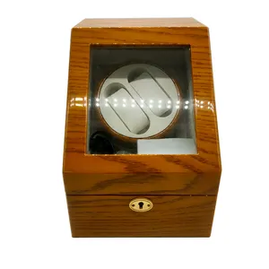 Retail Wooden Veneer Lacquer Watch Display Box Customized Automatic Single Watch winder box