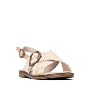 Carmela Women's Low Sandal Beige 36 <b>Flat</b> Summer Style - Product Image 2