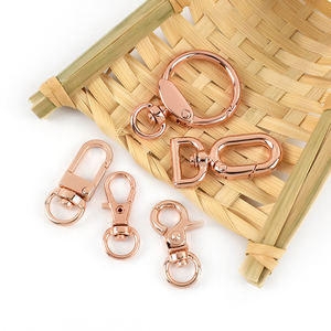 Meetee BK001 H4-1 F1-6 alaşım ıstakoz kanca çanta zincir kemer asılı toka çanta donanım aksesuarları gül altın anahtarlık - Product Image 4