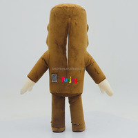 Costume de mascotte gonflable amusant et original en peluche marron sur mesure pour défilé de carnaval, enterrement de vie de garçon, promotion