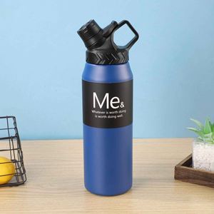 Me& Orange Plastic Water Bottle With Lid Portable Minimalist Design For Travel - Product Image 2