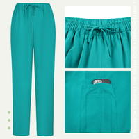 Hommes Femmes Été Oem logo Personnalisé Infirmière Uniformes Scrubs Costumes À Manches Courtes Élastique Médecin Hôpital Uniforme Ensembles Top Pantalon Scrubs