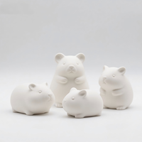 Pot Sukulen Resin Bentuk Guinea Pig Lucu, Pot Bunga Bentuk Hamster Realistis untuk Dekorasi Meja, Hadiah Unik, 5x3.5x4 Inci