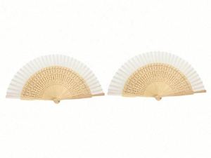 Abanico Plegable de 23 cm con Mango de Madera Natural y Tela de 6.2 cm, Ideal para Regalos y Promociones - Product Image 5