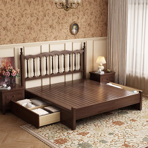 <span class=keywords><strong>เตียง</strong></span>ขนาดควีนไซส์ทำจากไม้เนื้อแข็งแบบอเมริกันวินด์เซอร์สไตล์ฝรั่งเศสดีไซน์ย้อนยุคพร้อม<span class=keywords><strong>ที่</strong></span>เก็บของไฟหรูหราขนาด1.81.5เมตรเฟอร์นิเจอร์ภายในบ้านทำจากไม้เนื้อแข็งทั้งหมด - Product Image 5