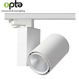 Iluminación de pista led empotrada 40 vatios luces de pista led Ángulo de haz tienda Luz de pista led carcasa de aluminio