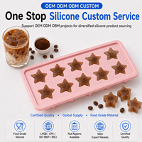 Molde de Silicona de Grado Alimenticio para Café Star Cafe, 10 Cavidades para Cubos de Café Frío, Bebidas Lácteas y Servicio de Bar
