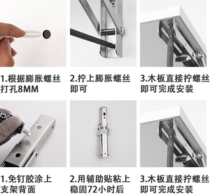 8 "-20" Modern çelik Metal raf aparatı oturma odası ve banyo masa tezgah raf için destek braketi - Product Image 6