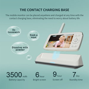 충전베이스 1080P HD IR 야간 투시경 카메라 아기 3500mAh 배터리 홈 보안 아기 모니터 - Product Image 2