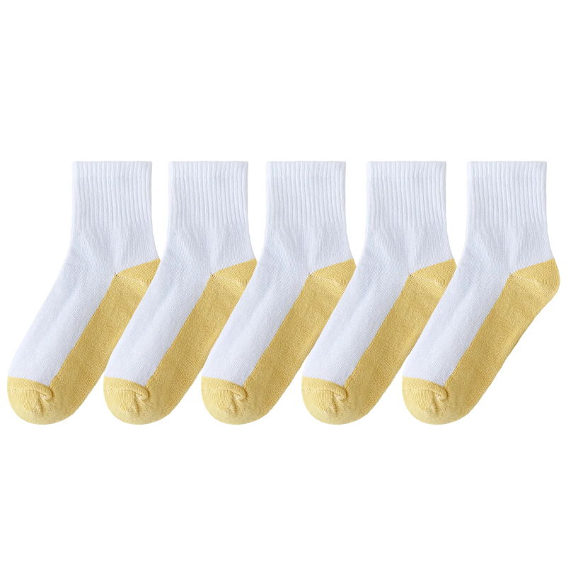 Chaussettes mi-mollet plates yin-yang [jaune]