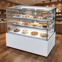 Vitrine réfrigérée pour gâteaux en marbre et verre trempé, sur pied, avec refroidissement par compresseur, pour boulangeries et pâtisseries
